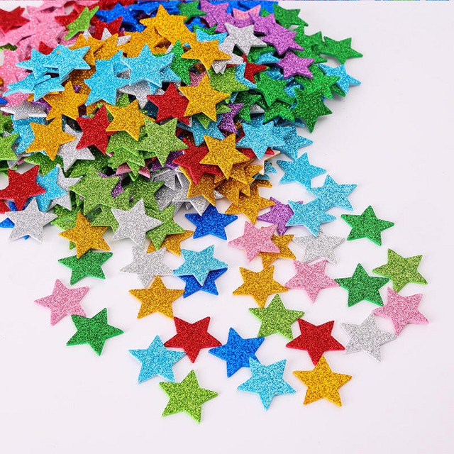 Glitter Star Foam Stickers